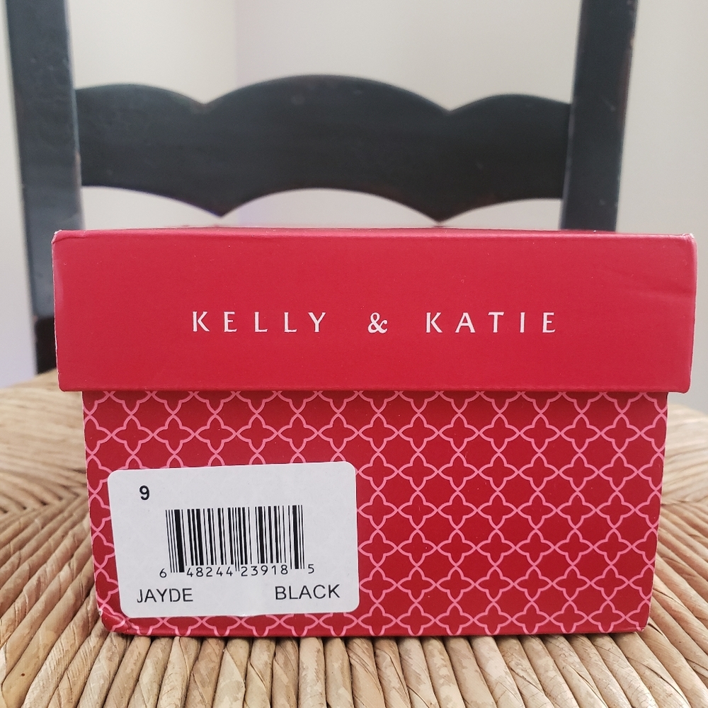 Kelly and Katie Jayde flats, black, size 9